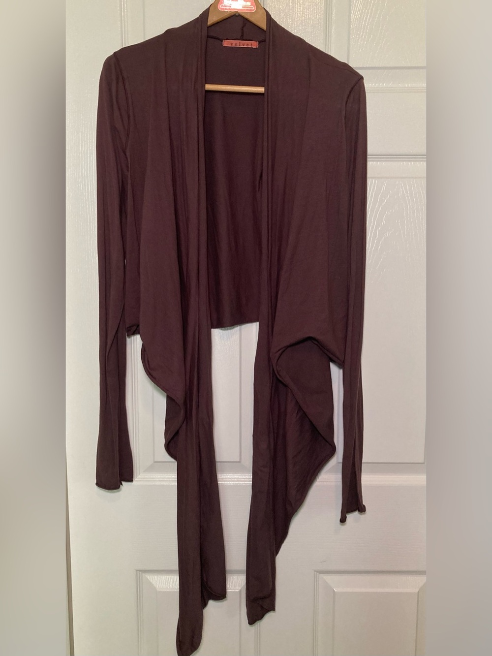 Velvet 🟣 by Graham & Spencer Size XL Wrap Top in Brown - Picture 2 of 8